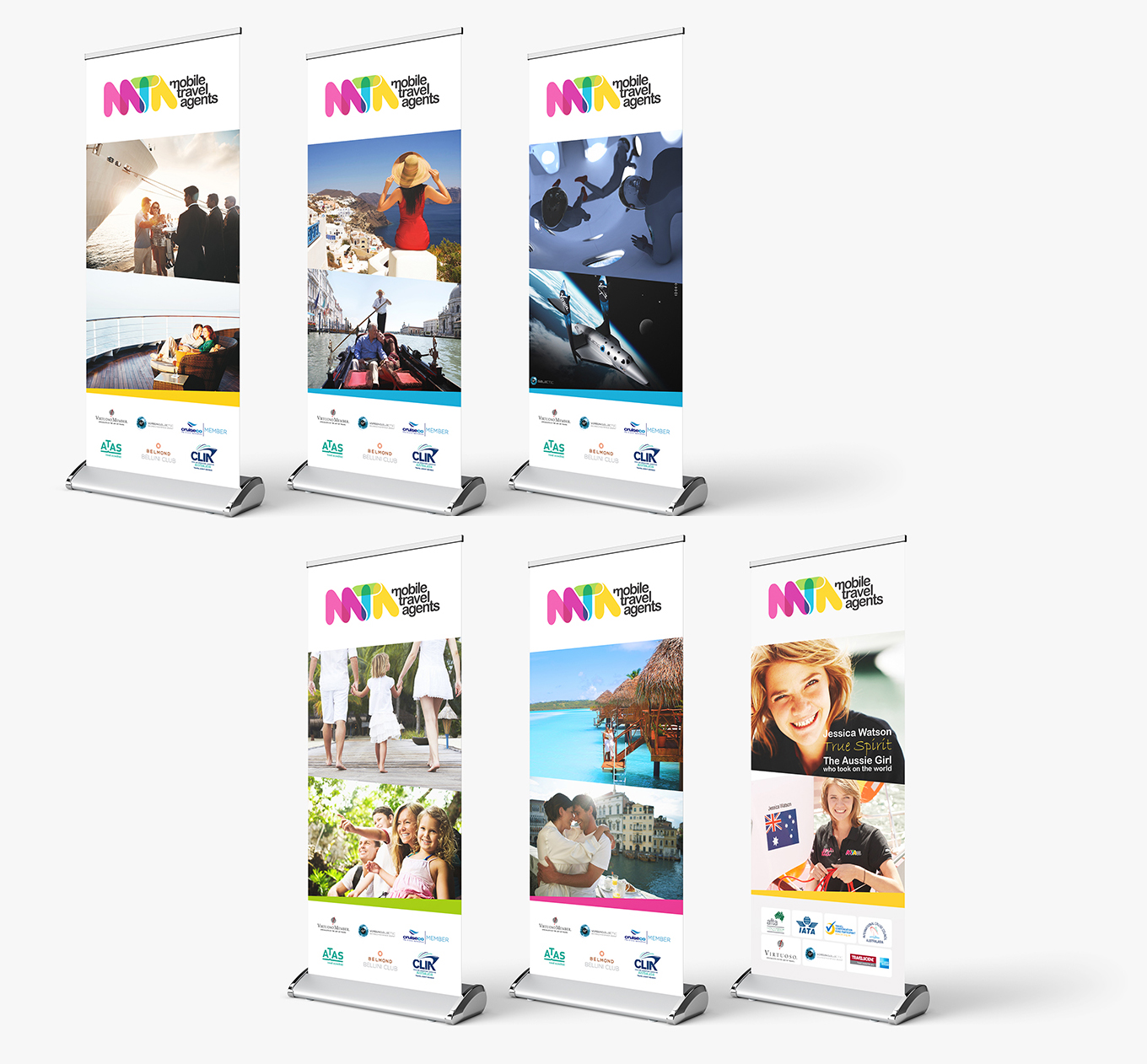 MTA - Mobile Travel Agents premium pull up banners design and print by FOX DESIGN