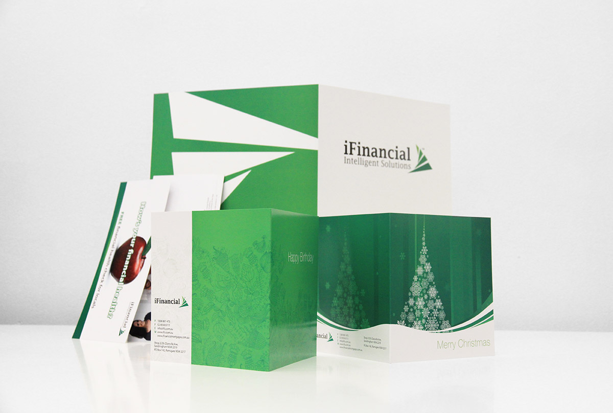 iFinancial stationery design by FOX DESIGN Sydney