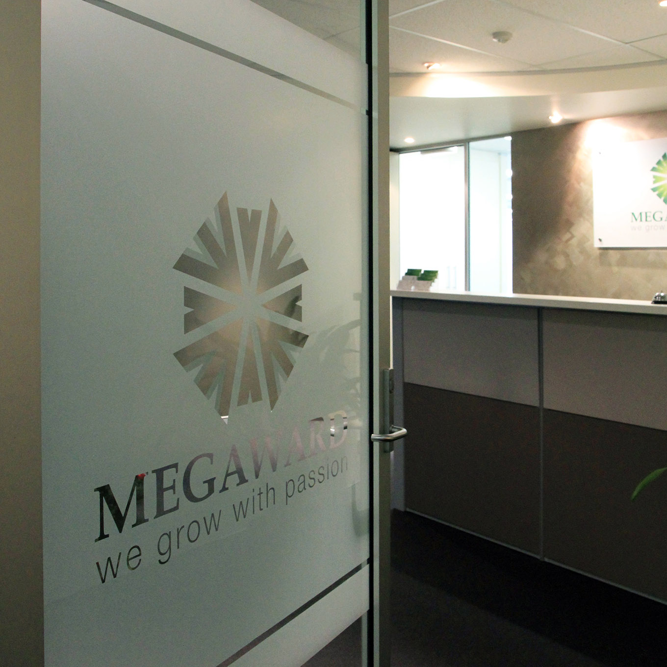 megaward property group frost vinyl door signage