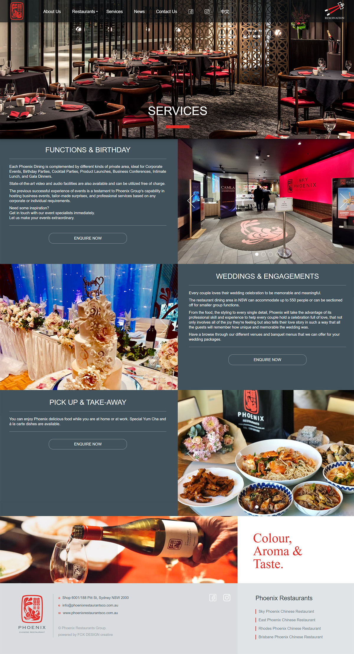  Phoenix-Chinese Restaurants Group Website integration and redesign by FOX DESIGN