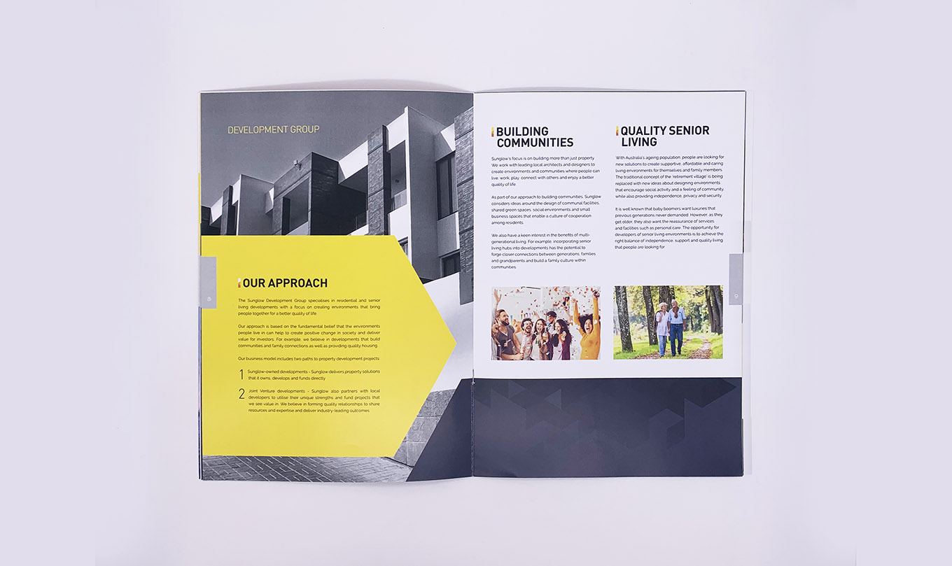 Sunglow Australia Company Profile design and print by FOX DESIGN